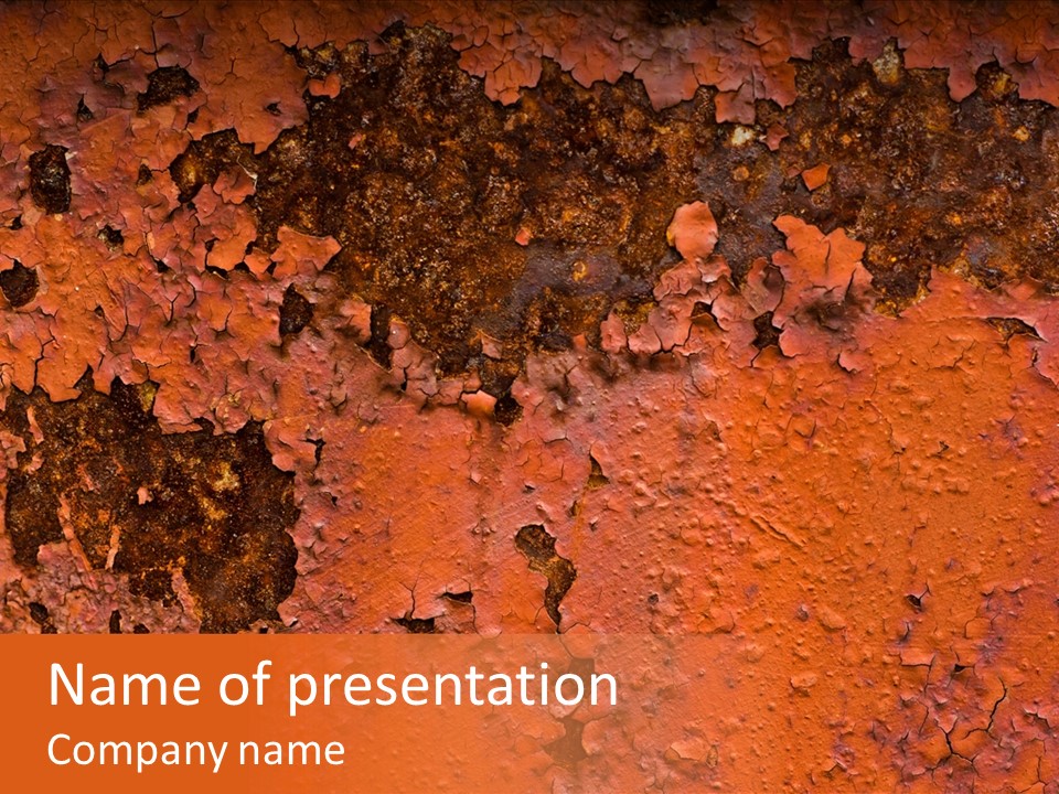 Corroded Stain Rusty PowerPoint Template