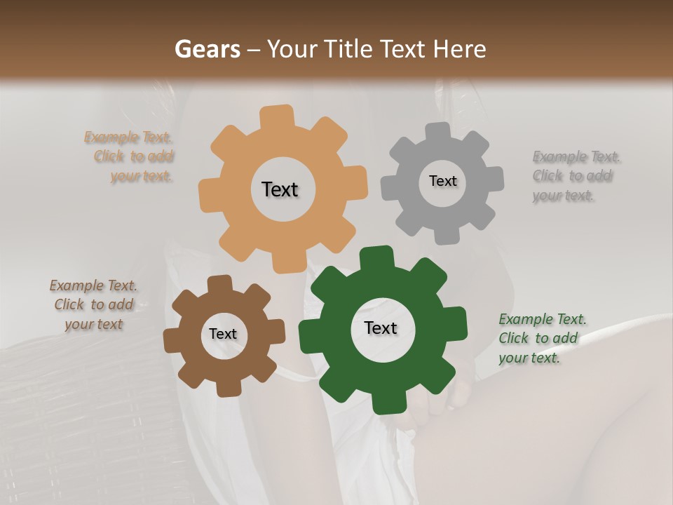 Romantic Dress White PowerPoint Template