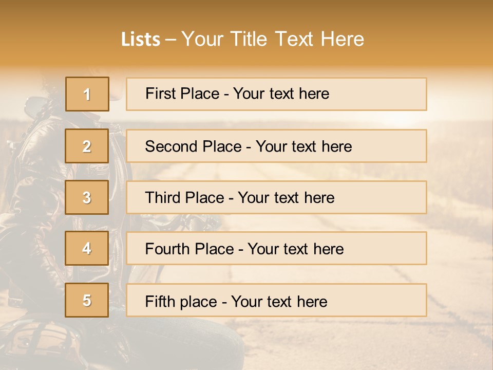 Beautiful Transportation Rider PowerPoint Template