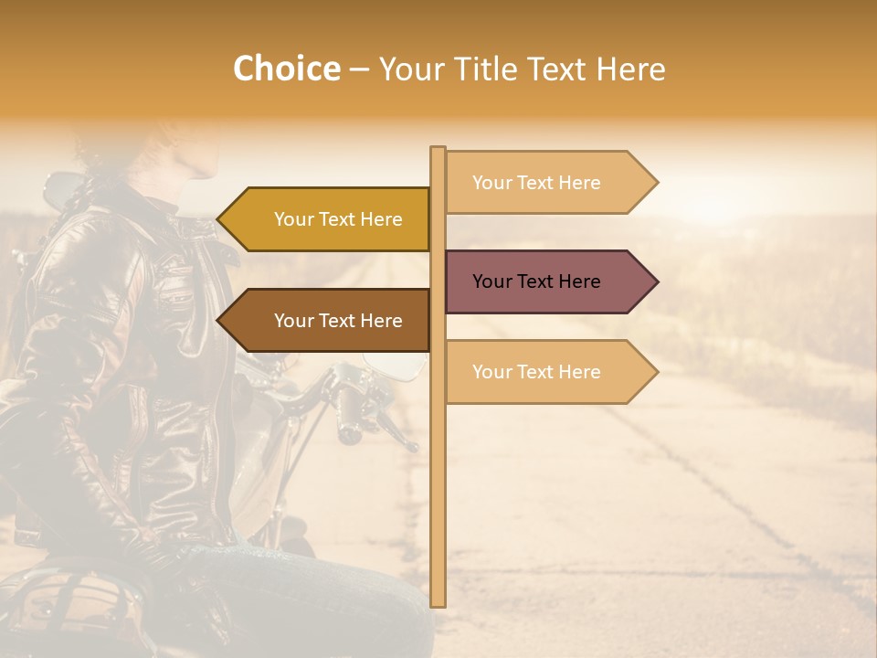 Beautiful Transportation Rider PowerPoint Template