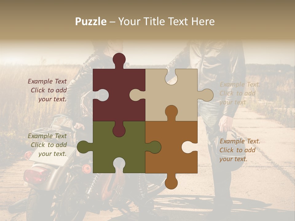 Outdoor Engine Caucasian PowerPoint Template