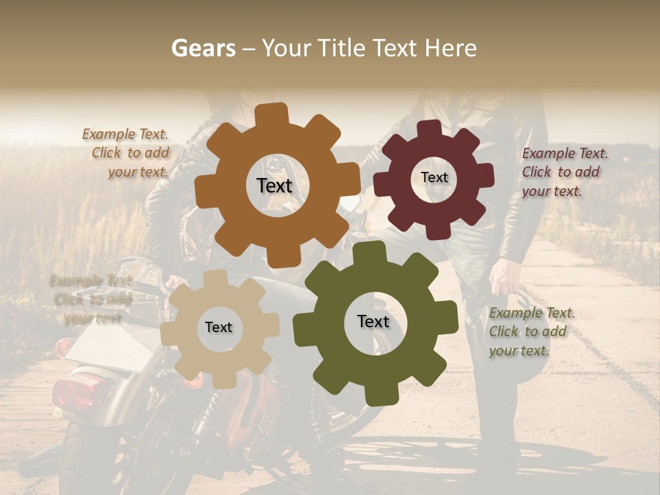 Outdoor Engine Caucasian PowerPoint Template