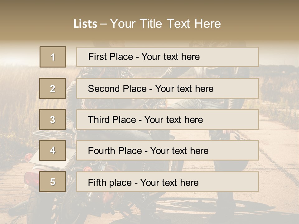 Outdoor Engine Caucasian PowerPoint Template