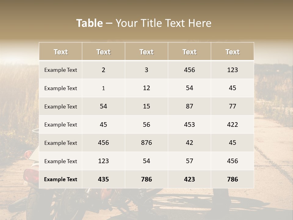 Outdoor Engine Caucasian PowerPoint Template