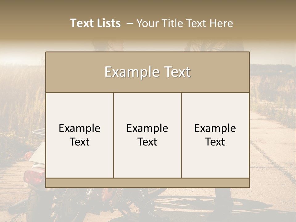Outdoor Engine Caucasian PowerPoint Template