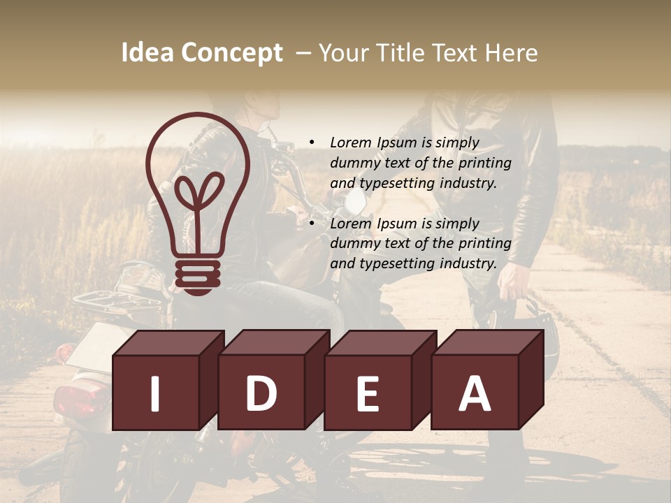 Outdoor Engine Caucasian PowerPoint Template