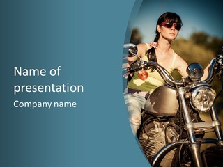 Pretty Adventure Motorbike PowerPoint Template