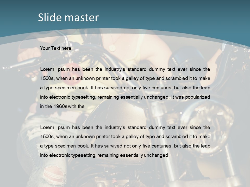 Pretty Adventure Motorbike PowerPoint Template