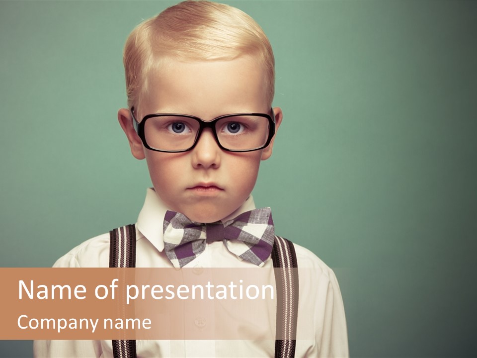 Blackboard Color Image Hand PowerPoint Template