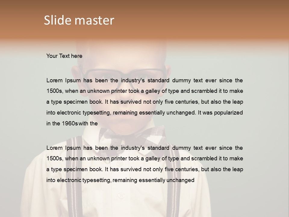 Blackboard Color Image Hand PowerPoint Template