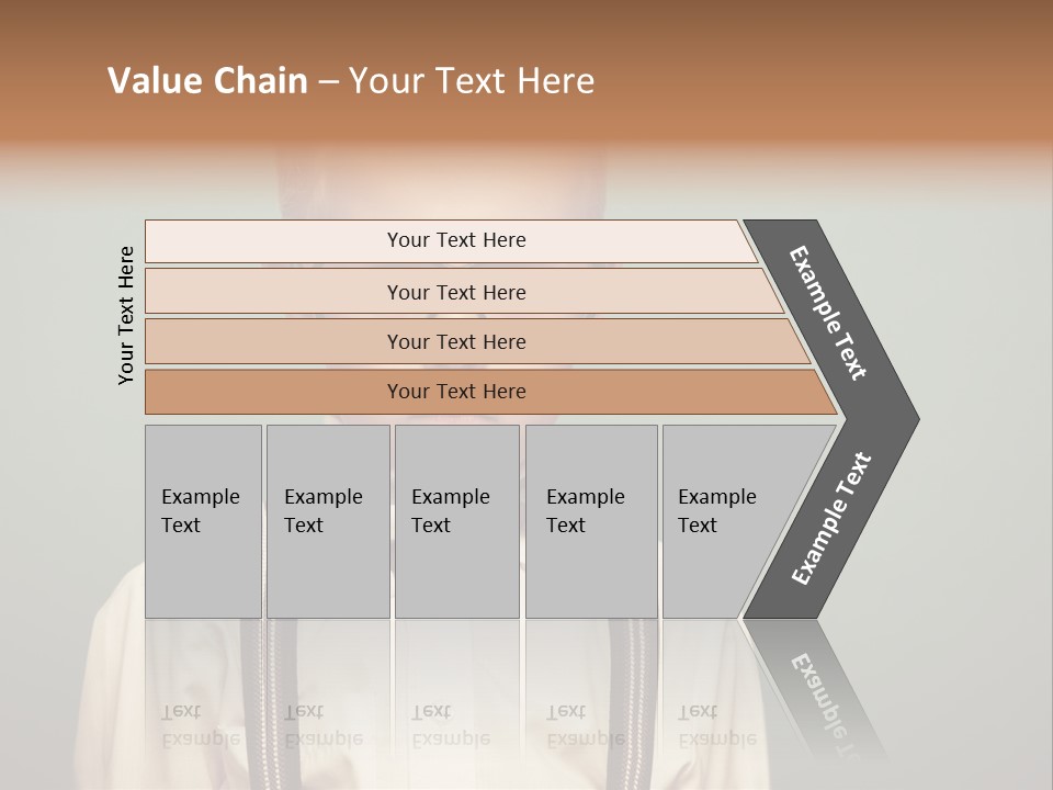 Blackboard Color Image Hand PowerPoint Template