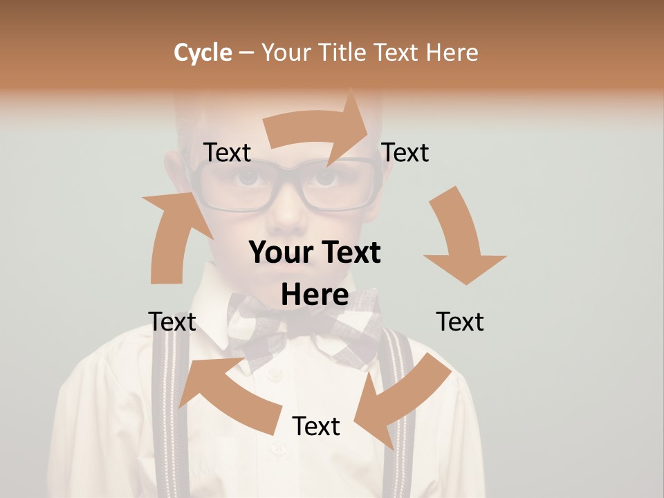 Blackboard Color Image Hand PowerPoint Template