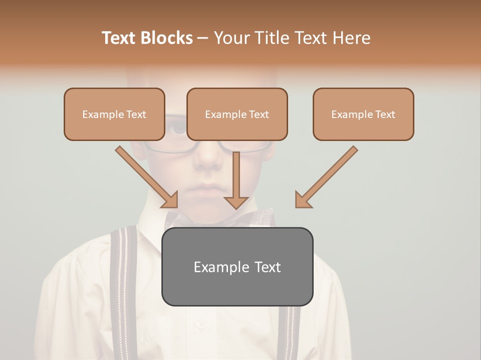 Blackboard Color Image Hand PowerPoint Template