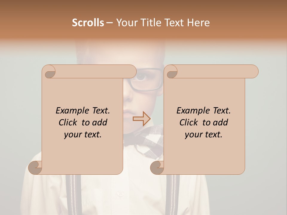 Blackboard Color Image Hand PowerPoint Template
