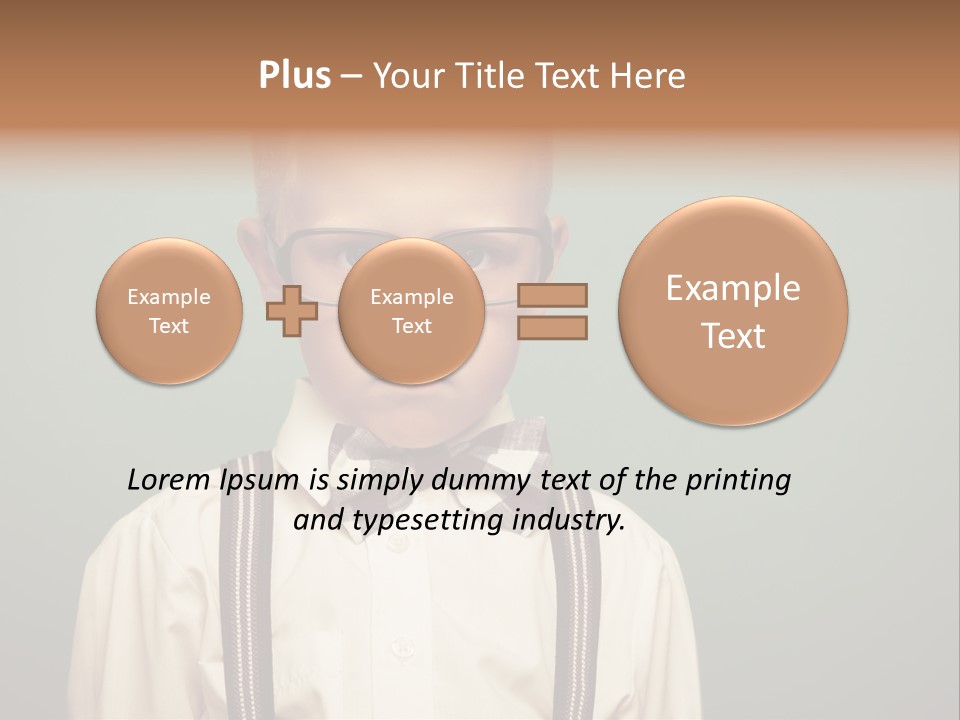 Blackboard Color Image Hand PowerPoint Template