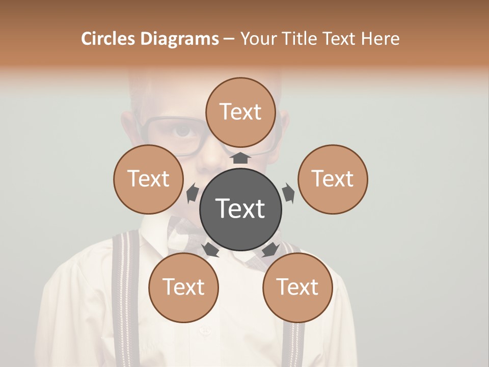 Blackboard Color Image Hand PowerPoint Template