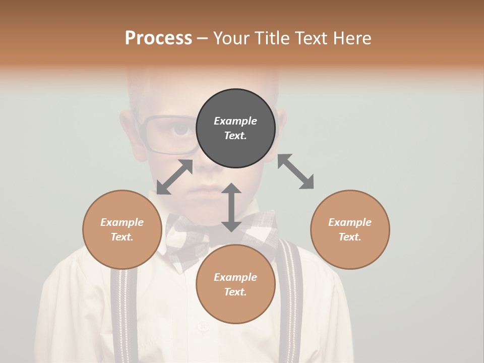 Blackboard Color Image Hand PowerPoint Template