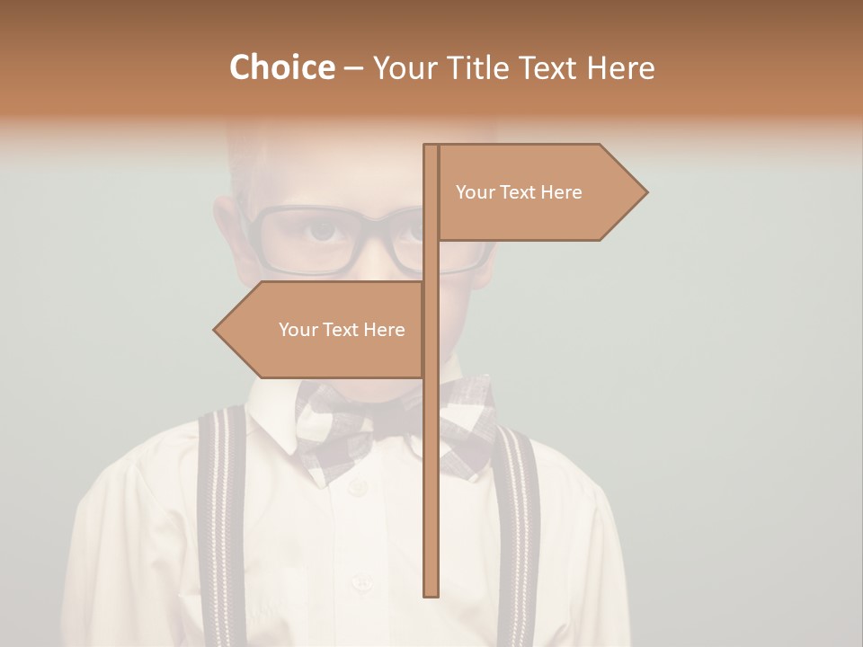 Blackboard Color Image Hand PowerPoint Template