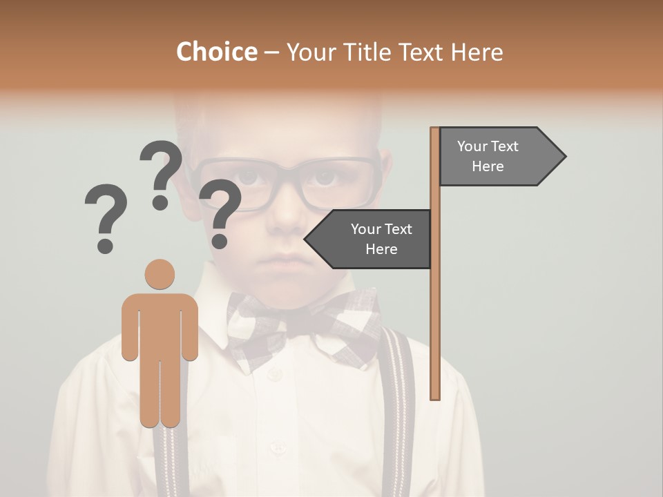 Blackboard Color Image Hand PowerPoint Template