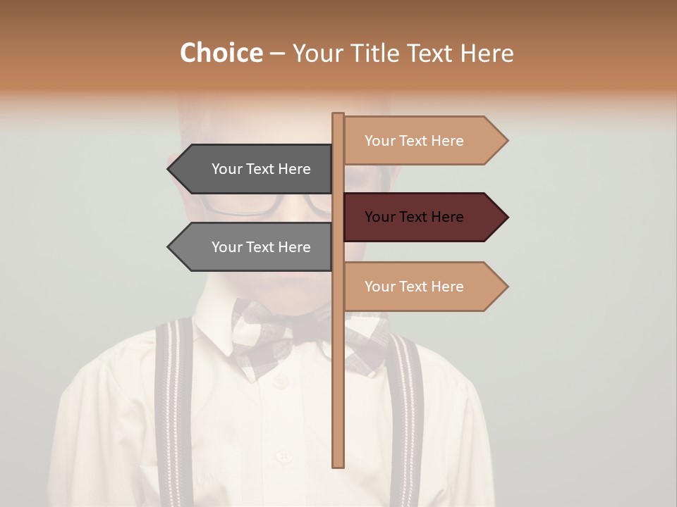 Blackboard Color Image Hand PowerPoint Template