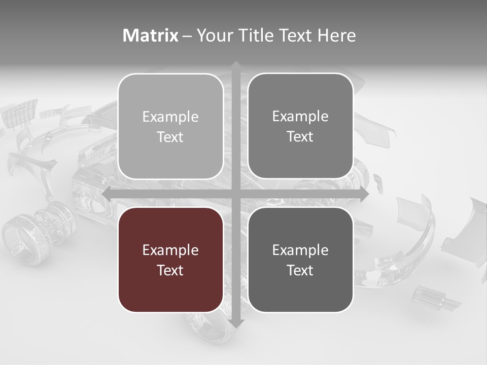 Grey White Background Wheel PowerPoint Template