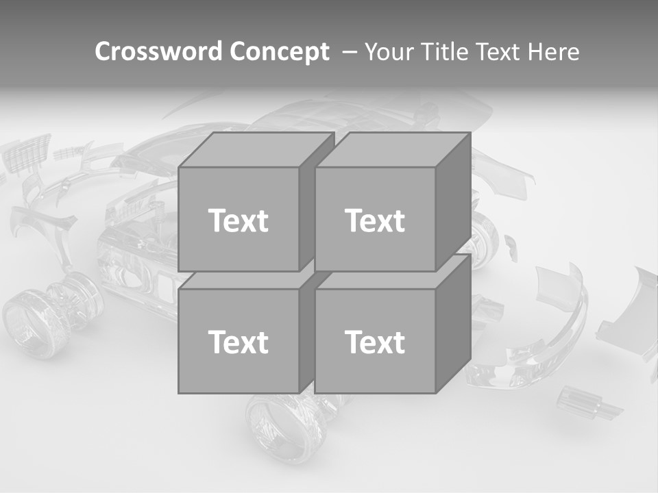 Grey White Background Wheel PowerPoint Template