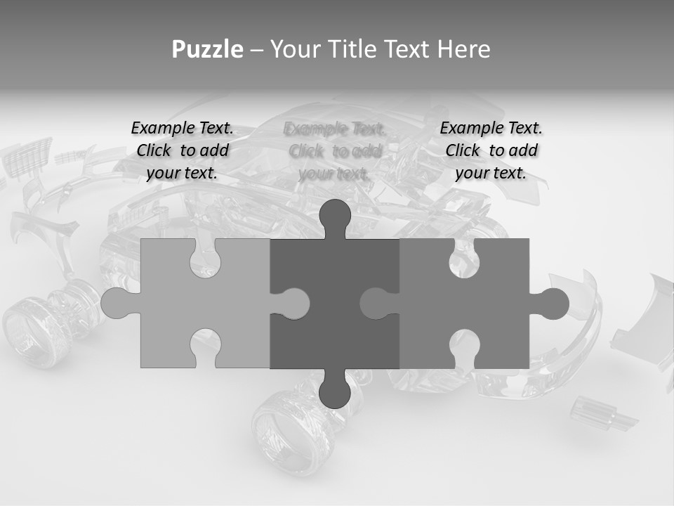 Grey White Background Wheel PowerPoint Template