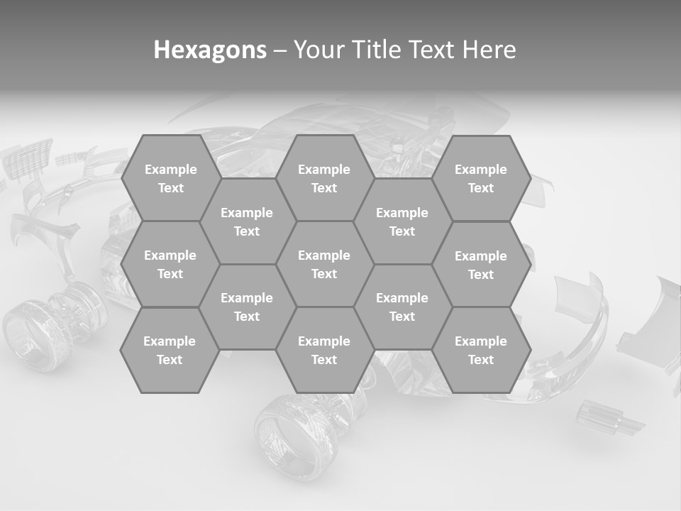 Grey White Background Wheel PowerPoint Template