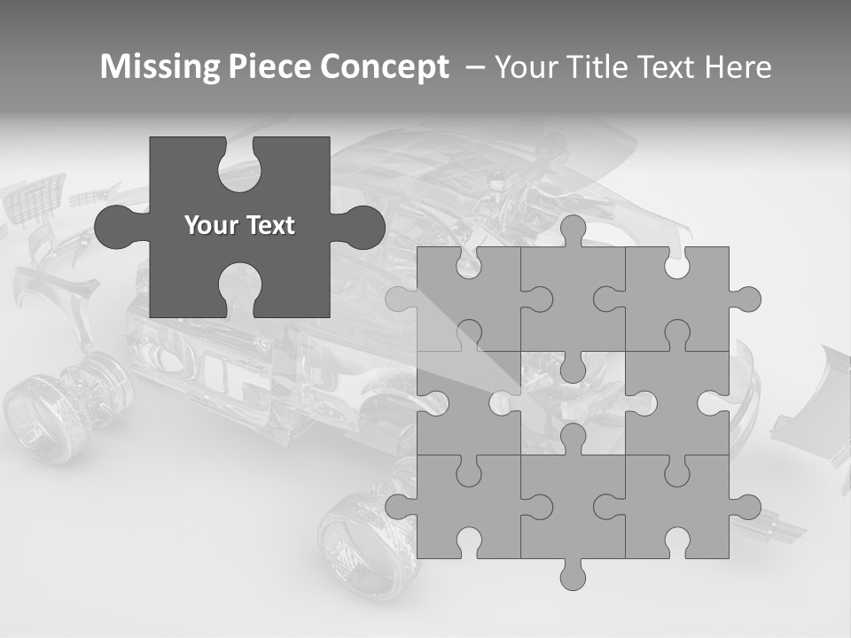 Grey White Background Wheel PowerPoint Template