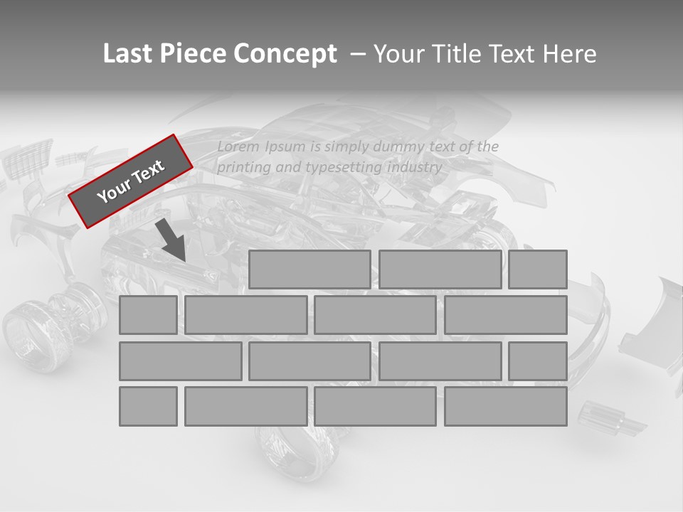 Grey White Background Wheel PowerPoint Template