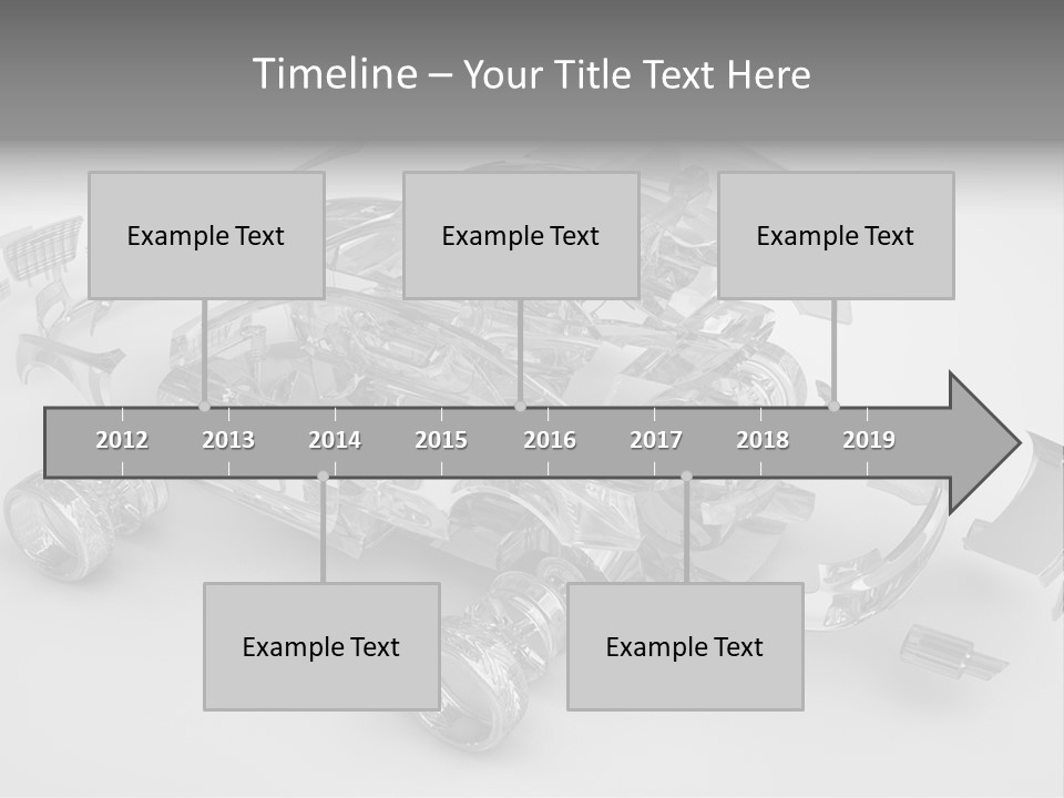 Grey White Background Wheel PowerPoint Template
