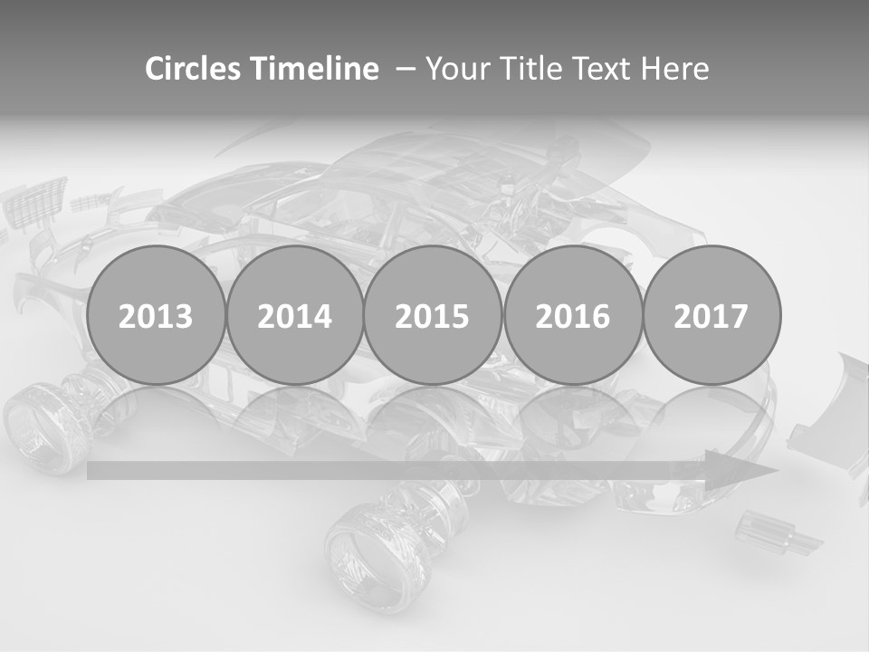 Grey White Background Wheel PowerPoint Template