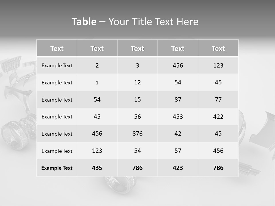 Grey White Background Wheel PowerPoint Template