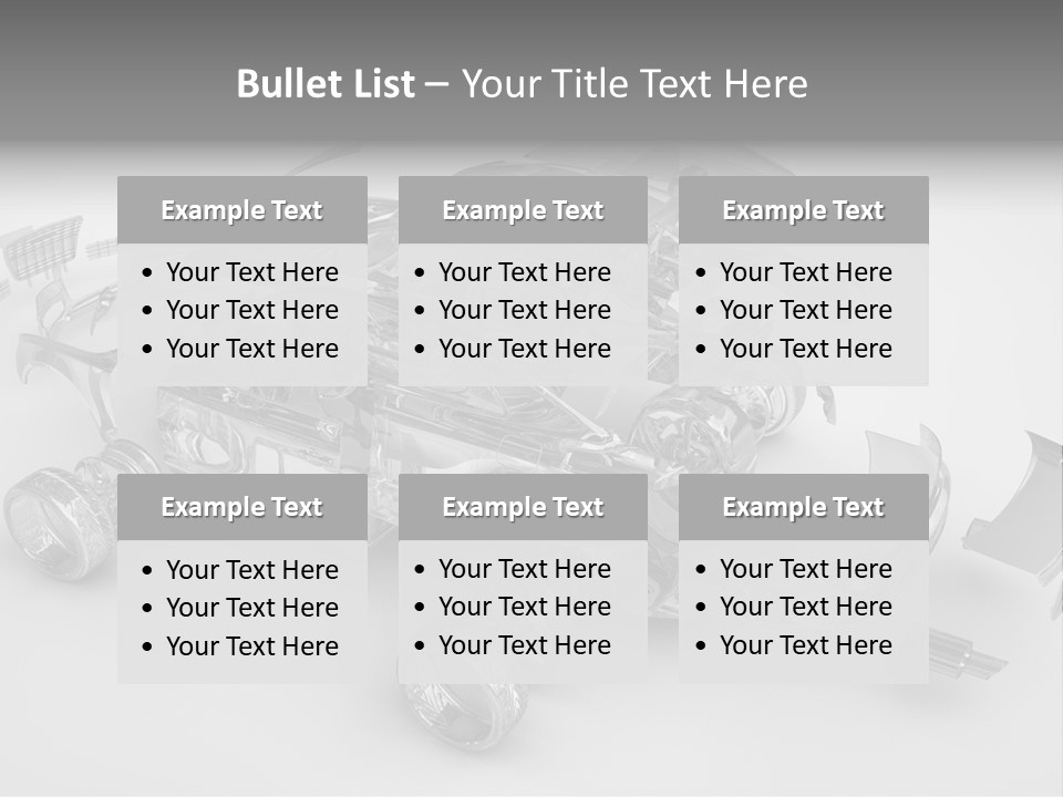 Grey White Background Wheel PowerPoint Template