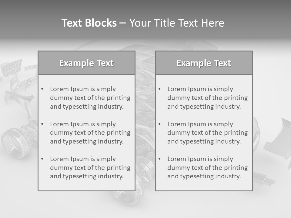 Grey White Background Wheel PowerPoint Template