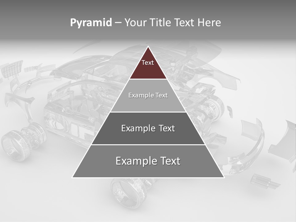 Grey White Background Wheel PowerPoint Template