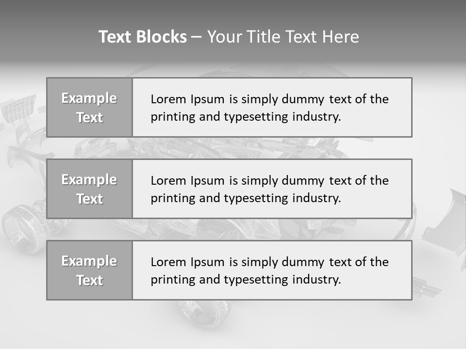 Grey White Background Wheel PowerPoint Template
