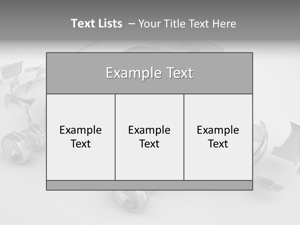 Grey White Background Wheel PowerPoint Template
