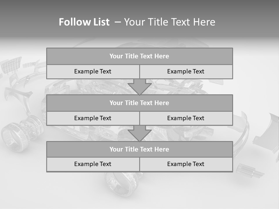 Grey White Background Wheel PowerPoint Template