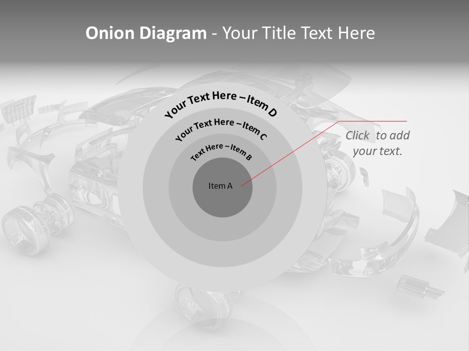 Grey White Background Wheel PowerPoint Template
