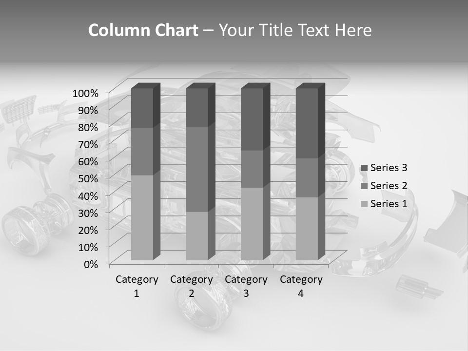 Grey White Background Wheel PowerPoint Template