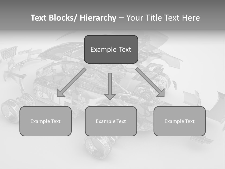 Grey White Background Wheel PowerPoint Template