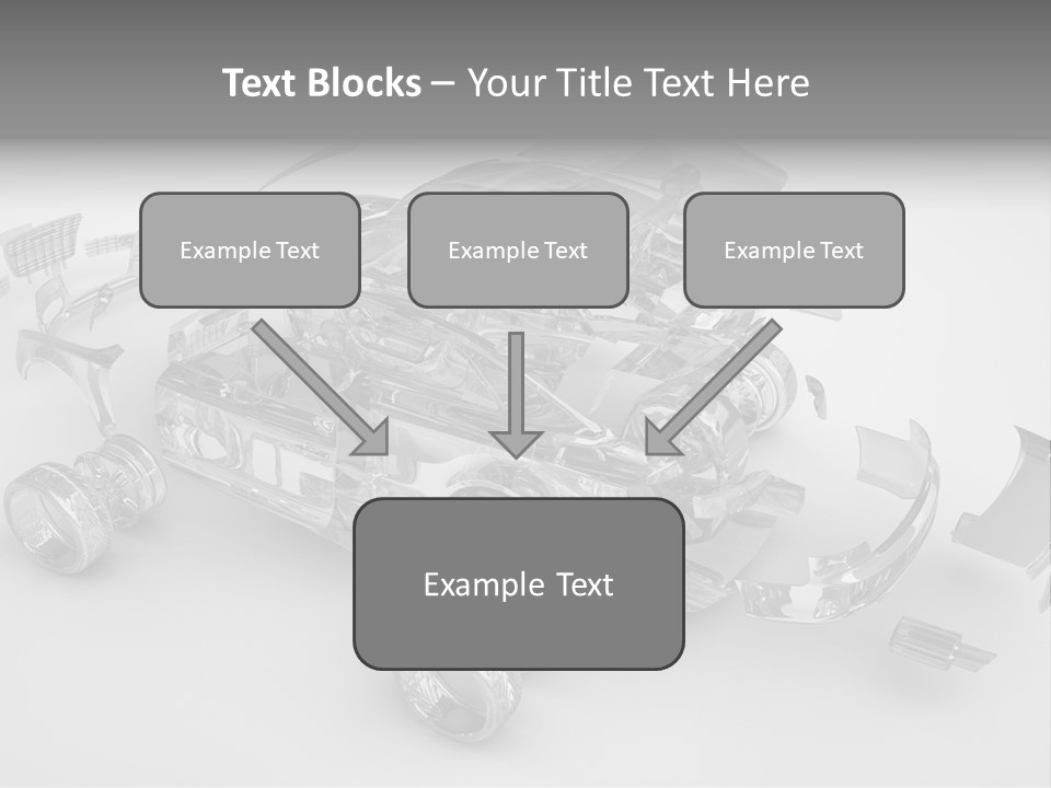 Grey White Background Wheel PowerPoint Template