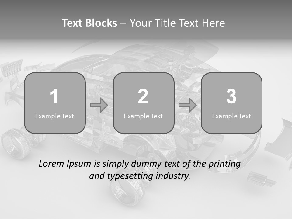 Grey White Background Wheel PowerPoint Template