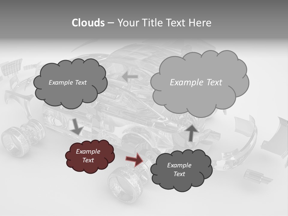 Grey White Background Wheel PowerPoint Template