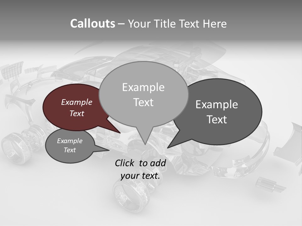 Grey White Background Wheel PowerPoint Template