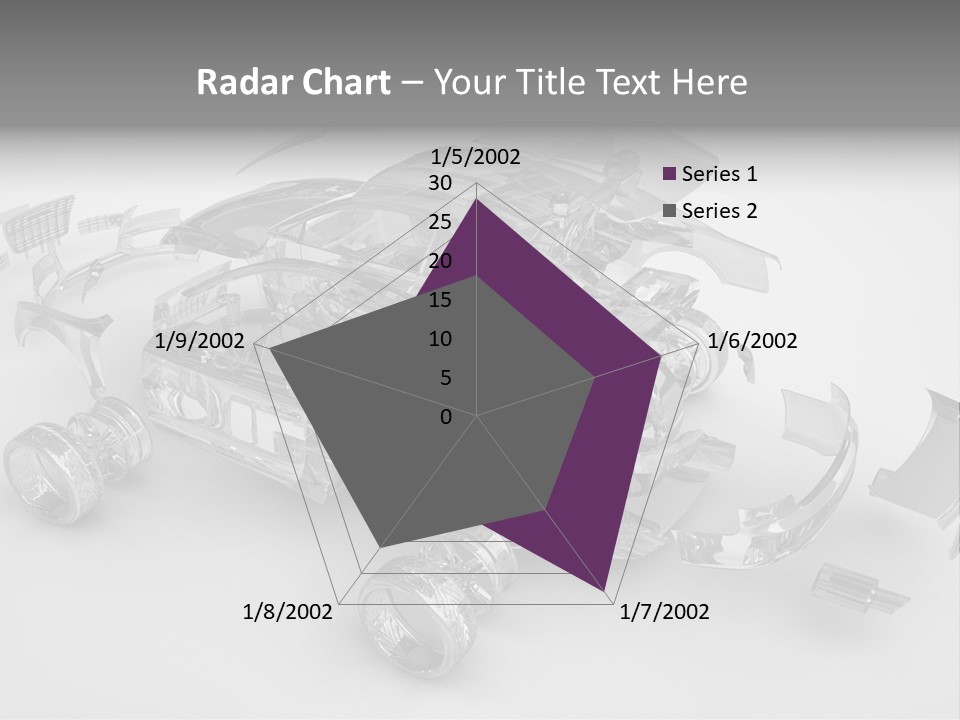 Grey White Background Wheel PowerPoint Template