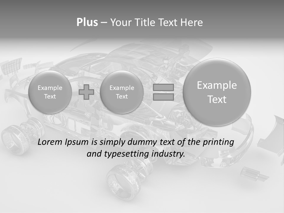 Grey White Background Wheel PowerPoint Template