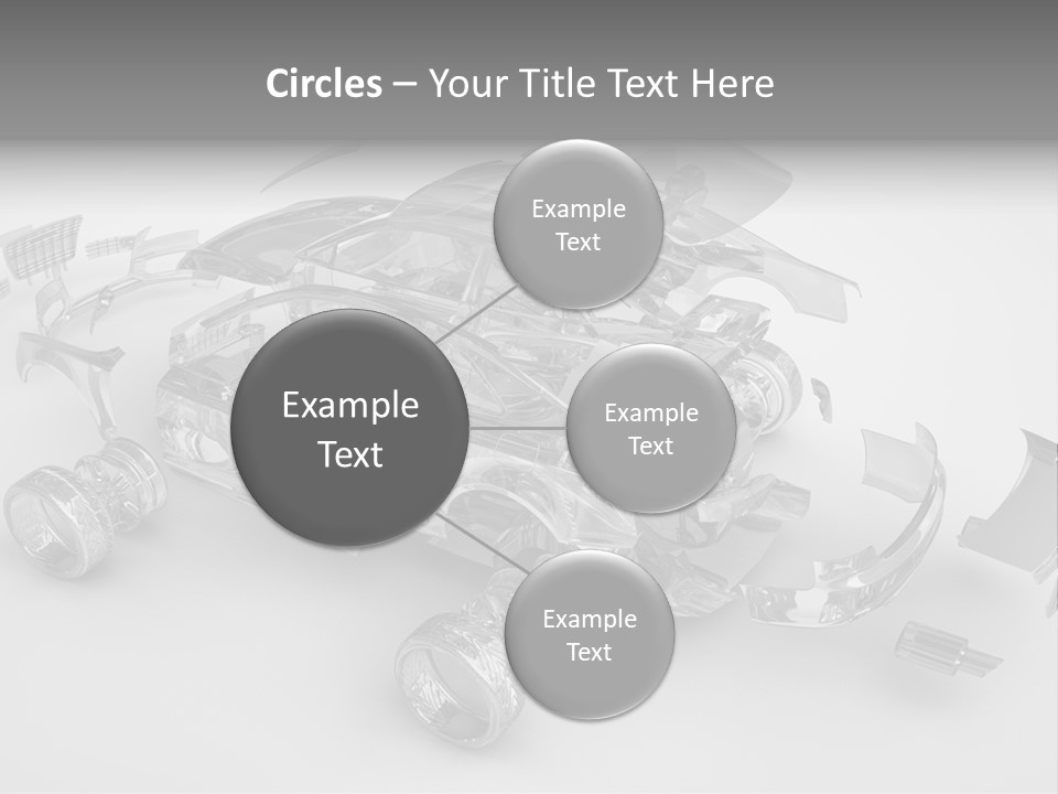 Grey White Background Wheel PowerPoint Template