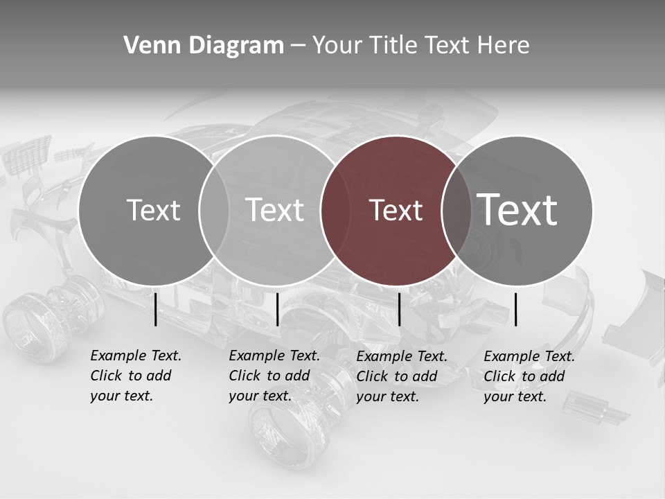 Grey White Background Wheel PowerPoint Template